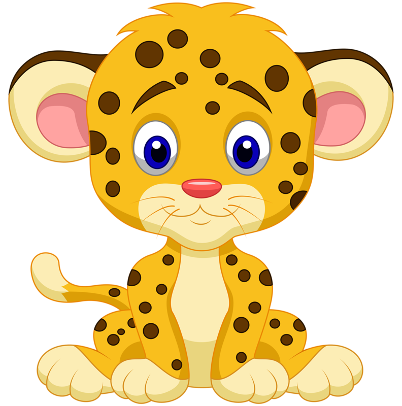 Cute Baby Animal Safari Cheetah PNG  HD Free Download