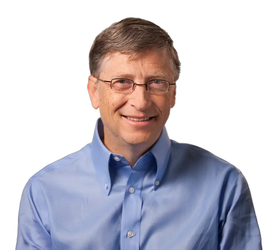 Bill Gates With Blue Shirt PNG  HD Free Download