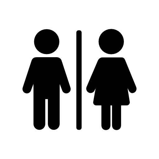 Man And Women Black Toilet Symbol For Firms Company  HD Free Download