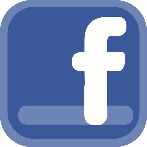 Flat F Logo Blue Border Facebook  HD Free Download