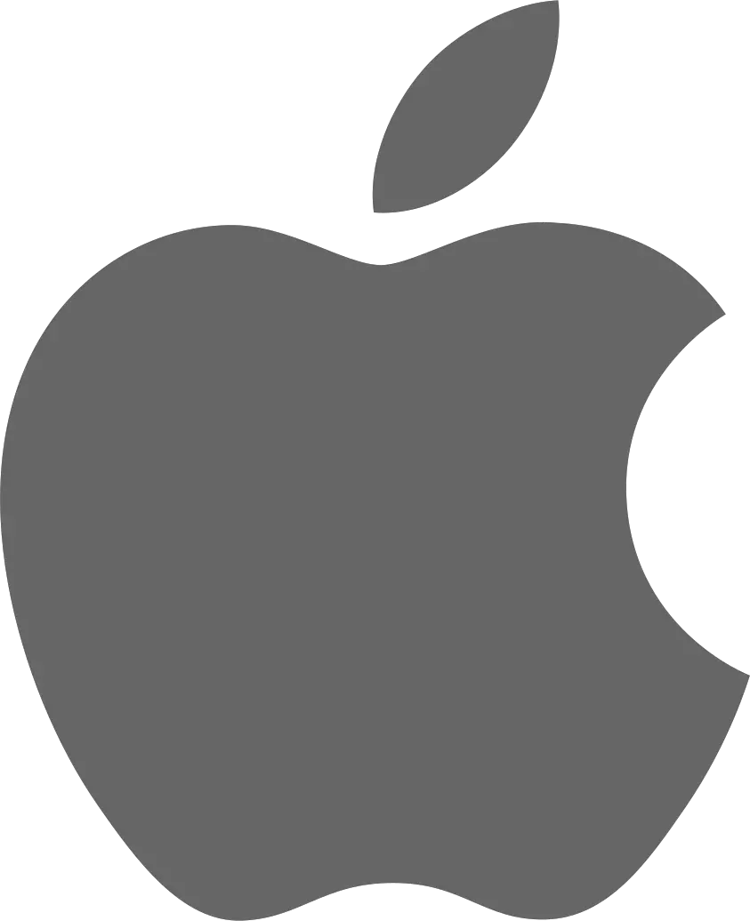 Apple Logo Grey PNG Image  HD Free Download