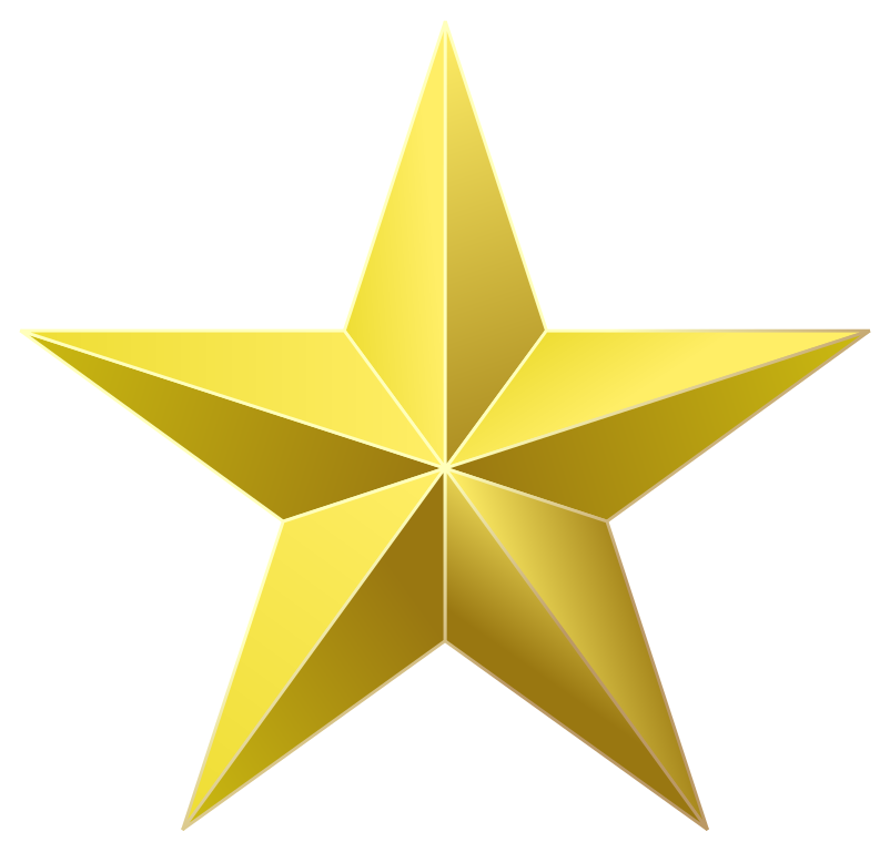 Transparent Golden Star PNG  HD Free Download