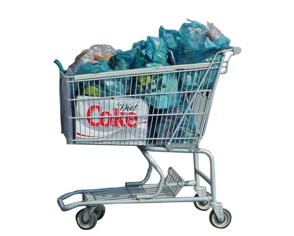 Shopping Cart With Bags PNG  HD Free Download