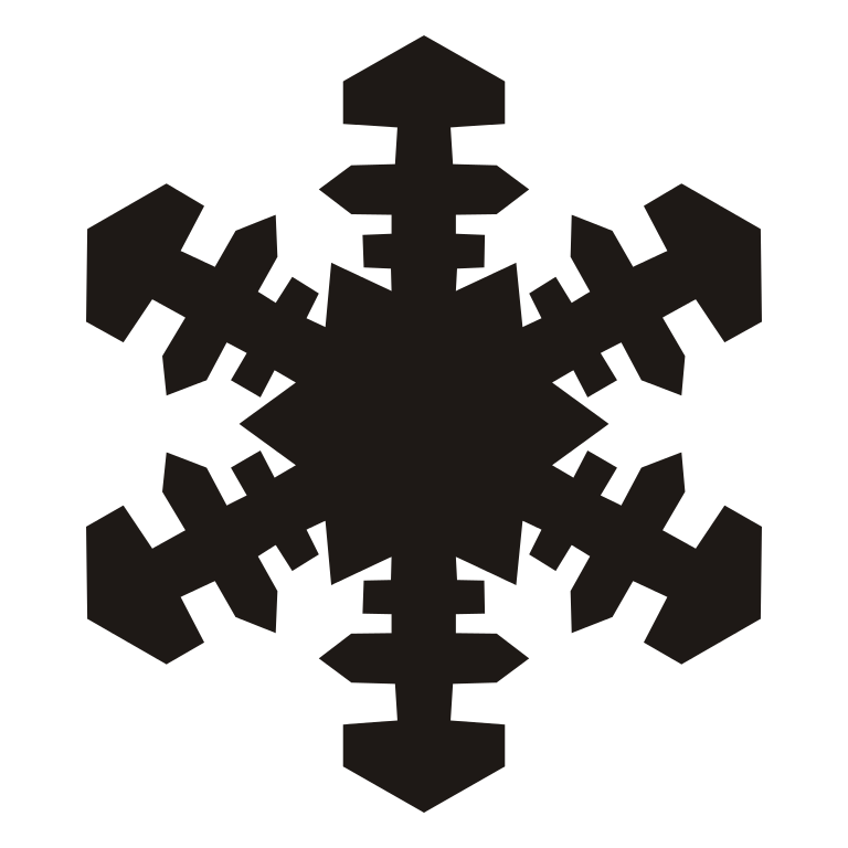 Black Snowflake Icon  HD Free Download
