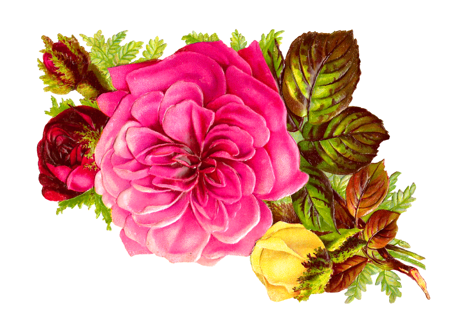 Flower Bouquet Antique Images Rose Bouquet Clip Art Pink Red And  HD Free Download