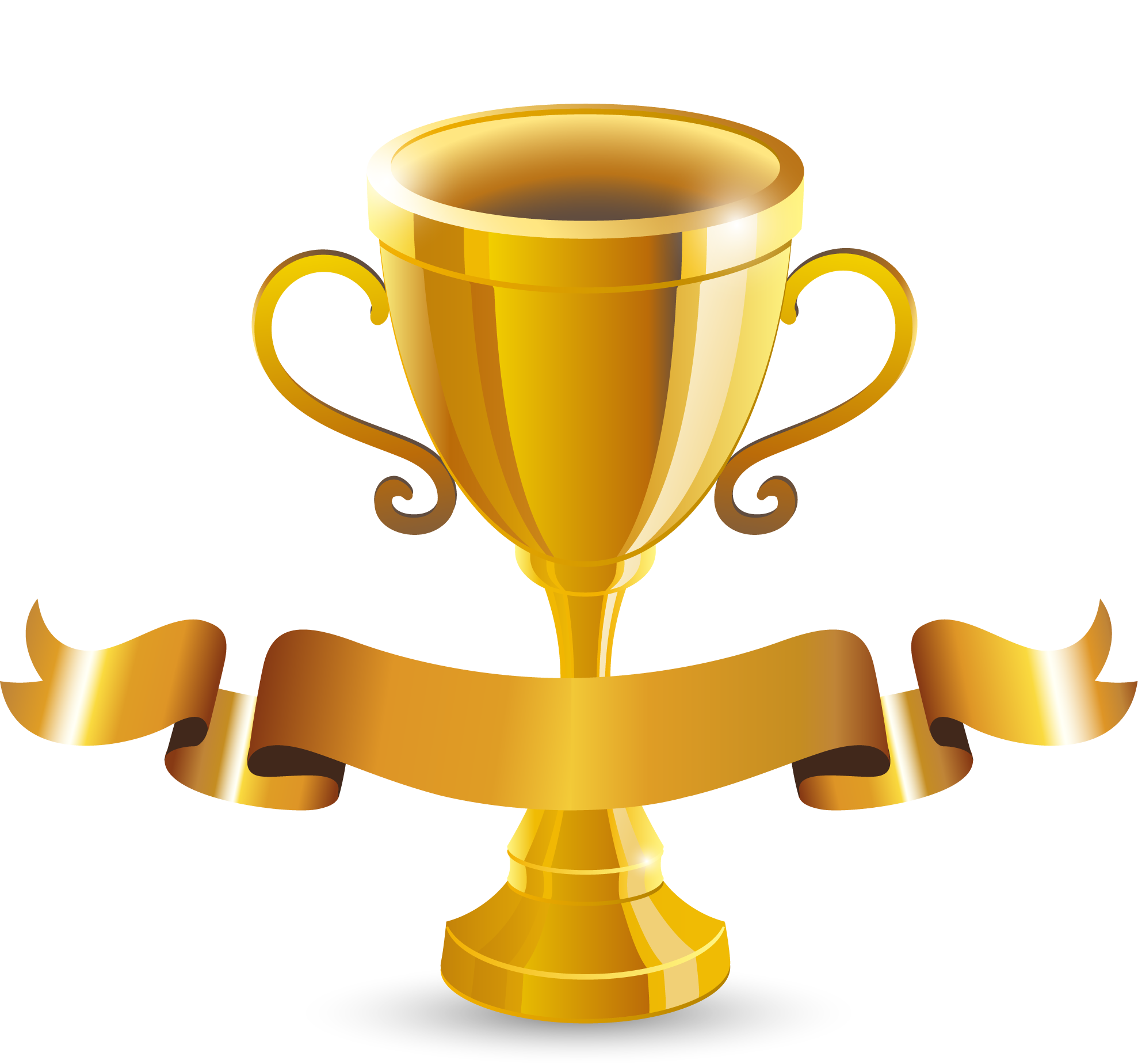 Free Vector Trophy Gold Color Transparent Background  HD Free Download