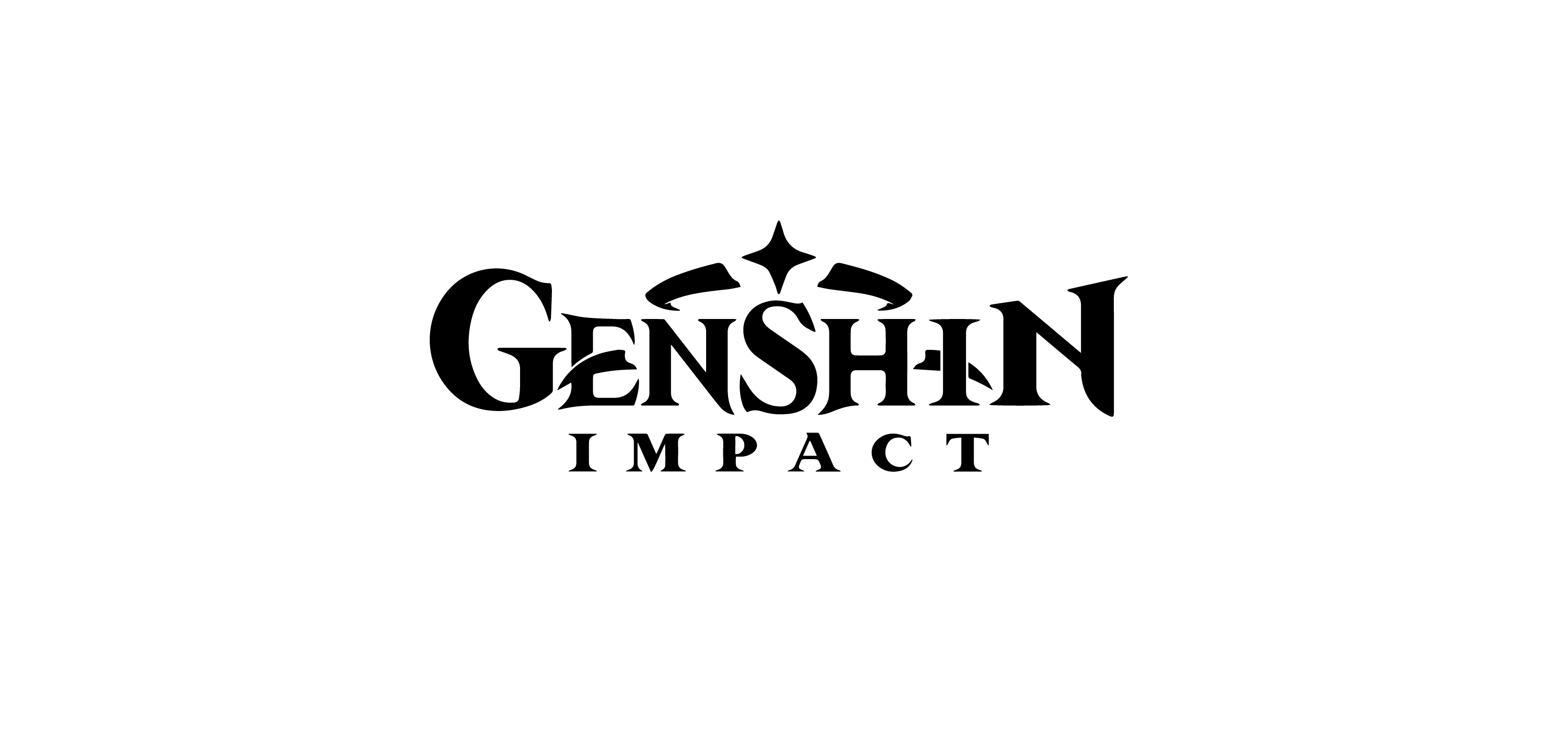 Genshin Impact Black Logo Transparent HD Free Download