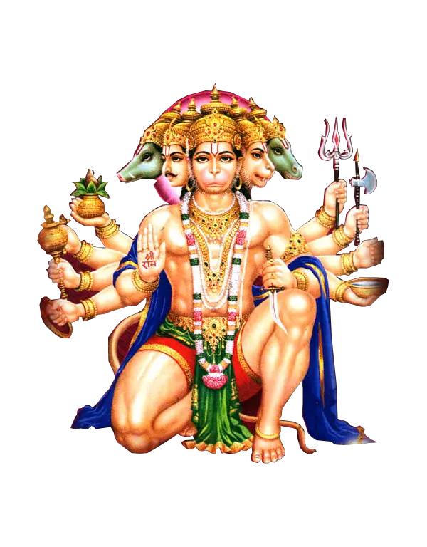 God Panchamukhi Hanuman PNG Photo HD Free Download