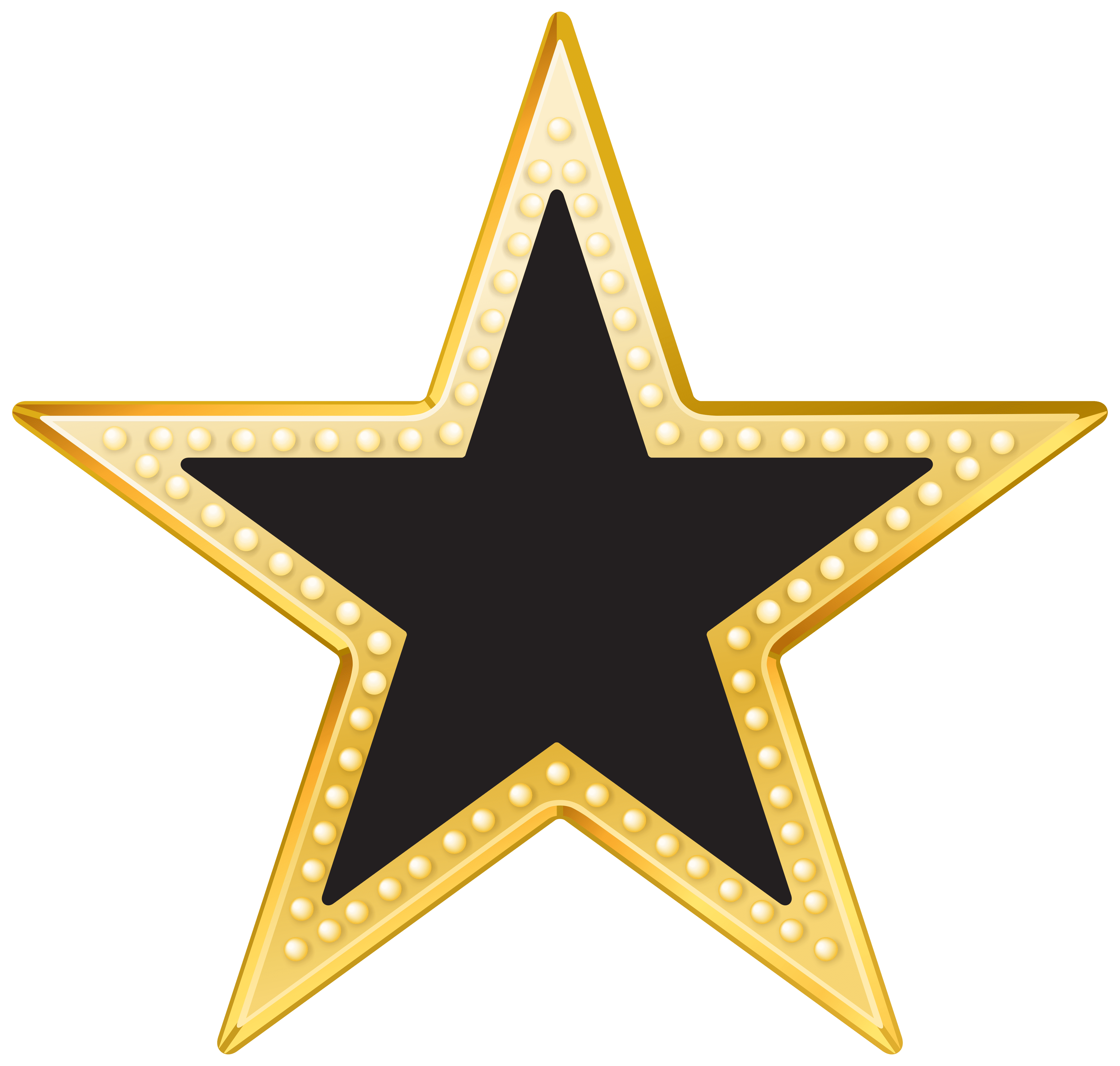 Gold And Black Star PNG Transparent Clip Art Image  HD Free Download