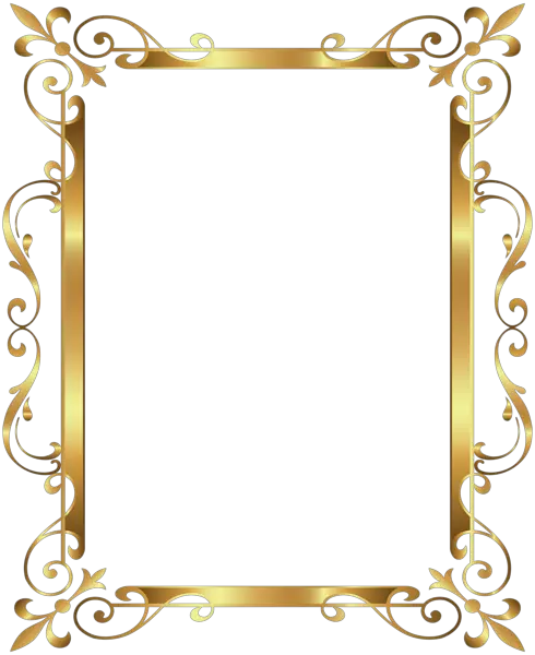 Gold Border Frame Deco Transparent Clip Art Image  HD Free Download