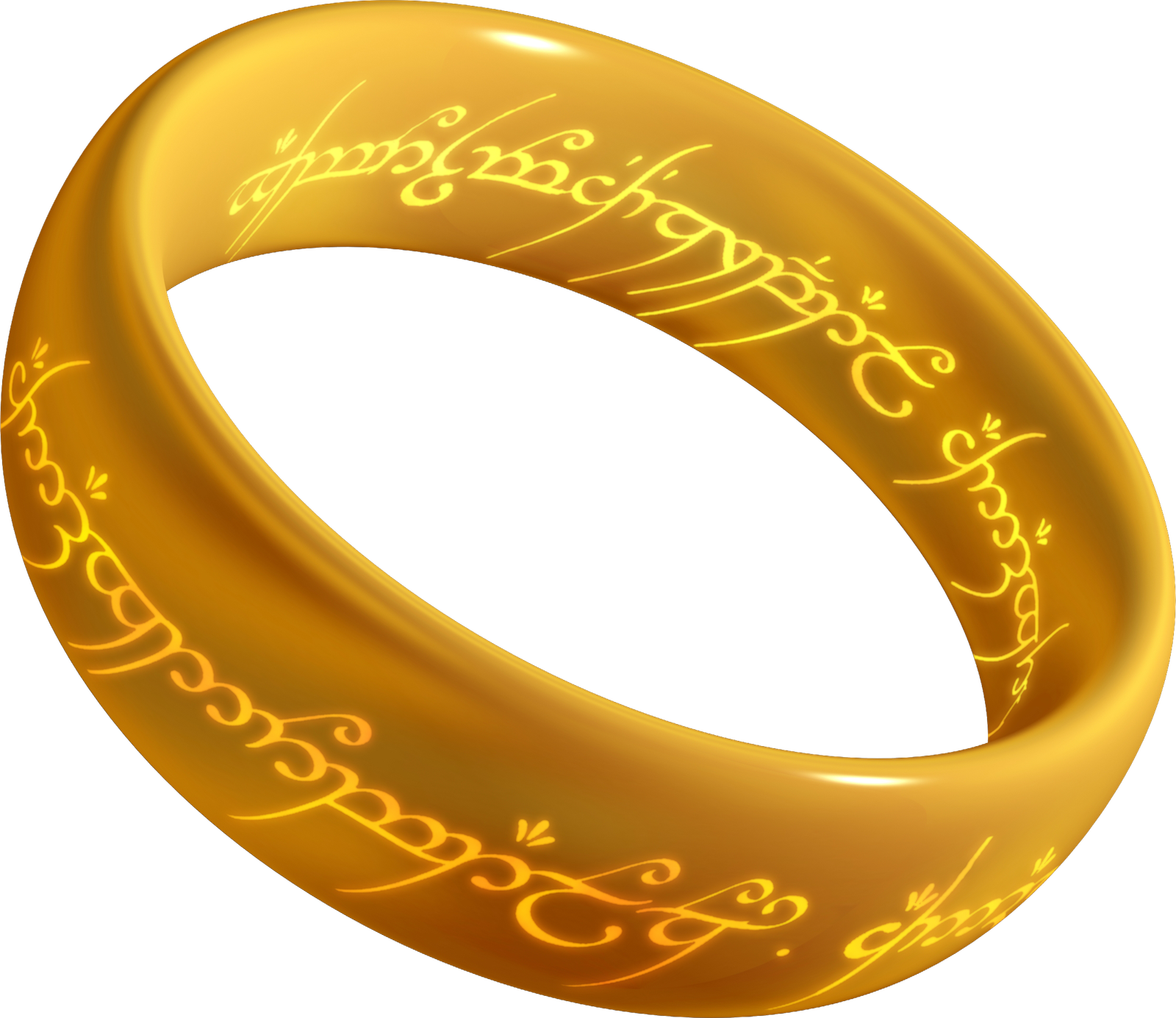 Gold Lord Of The Rings PNG Logo  HD Free Download