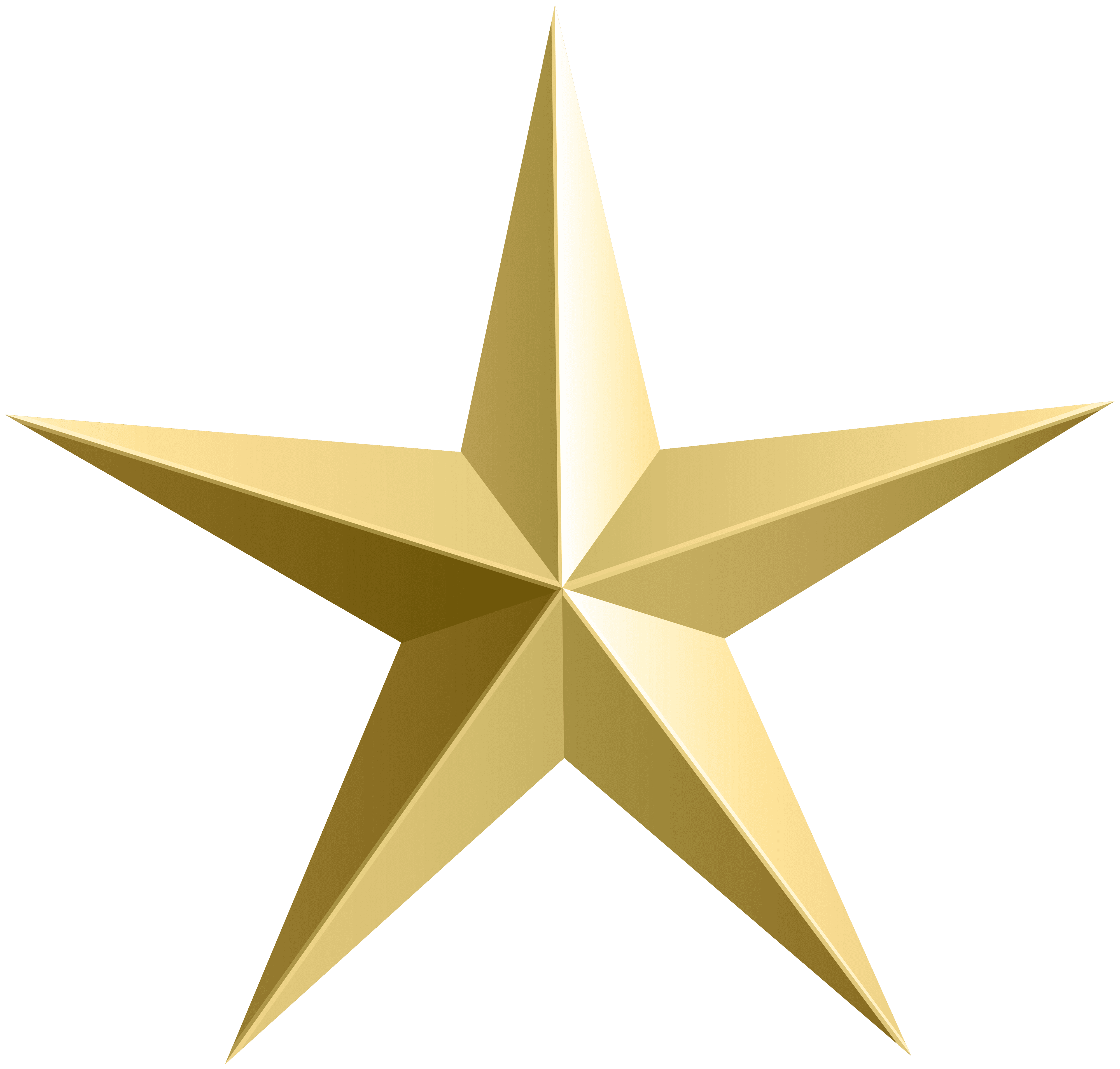 Gold Star Transparent PNG Clip Art HD Free Download