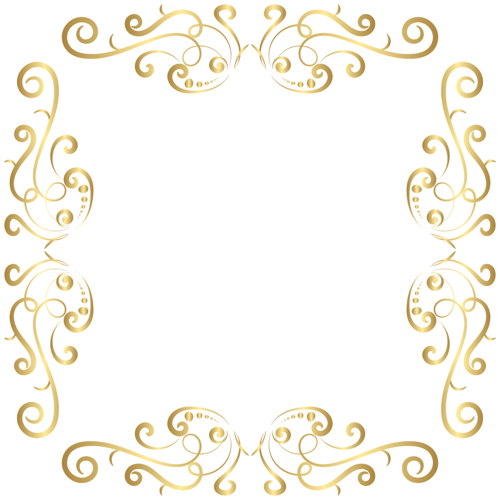 Golden Border Deco Frame PNG Clip Art Image Gallery  HD Free Download