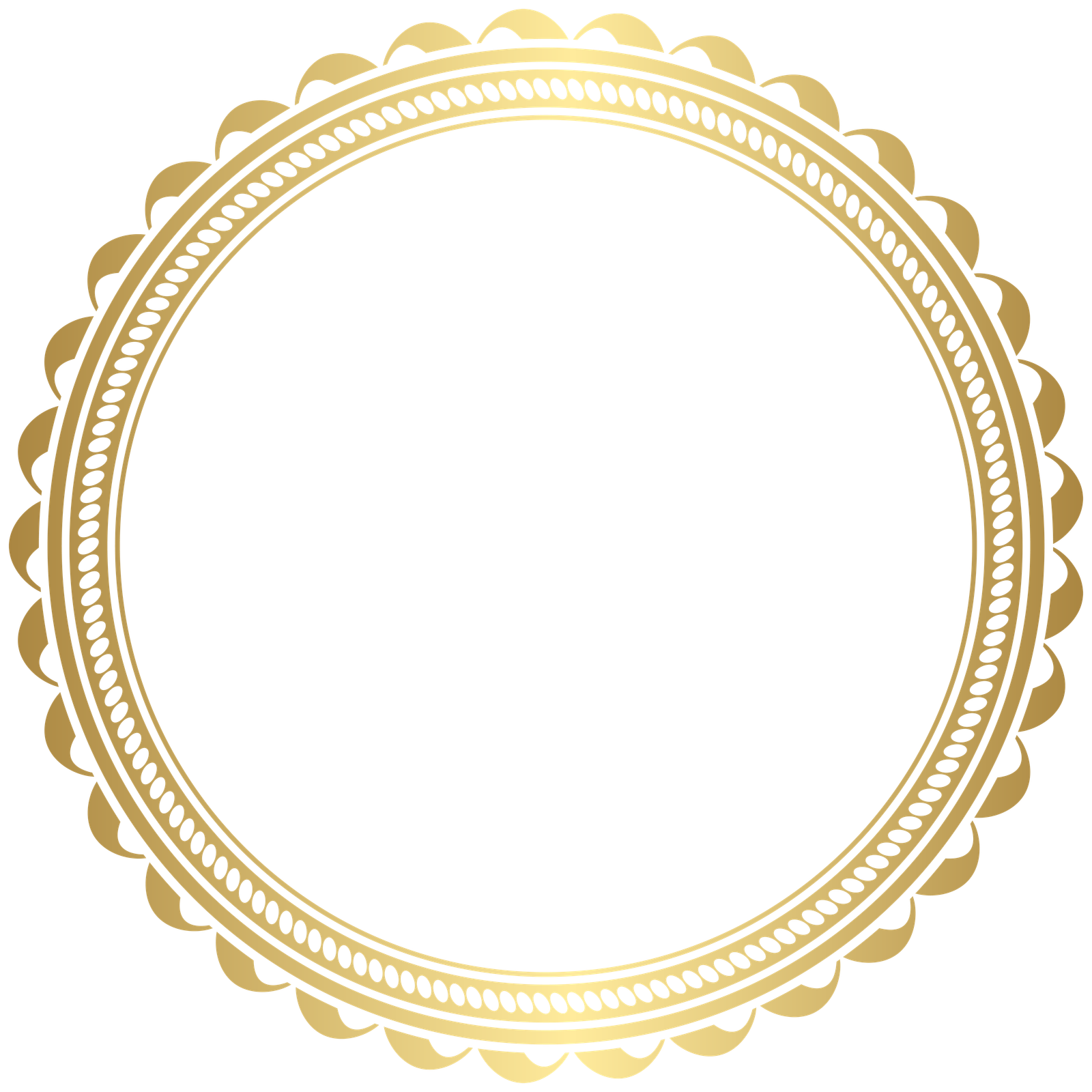 Golden Border Photo Frame Golden PNG Allcanwear HD Free Download