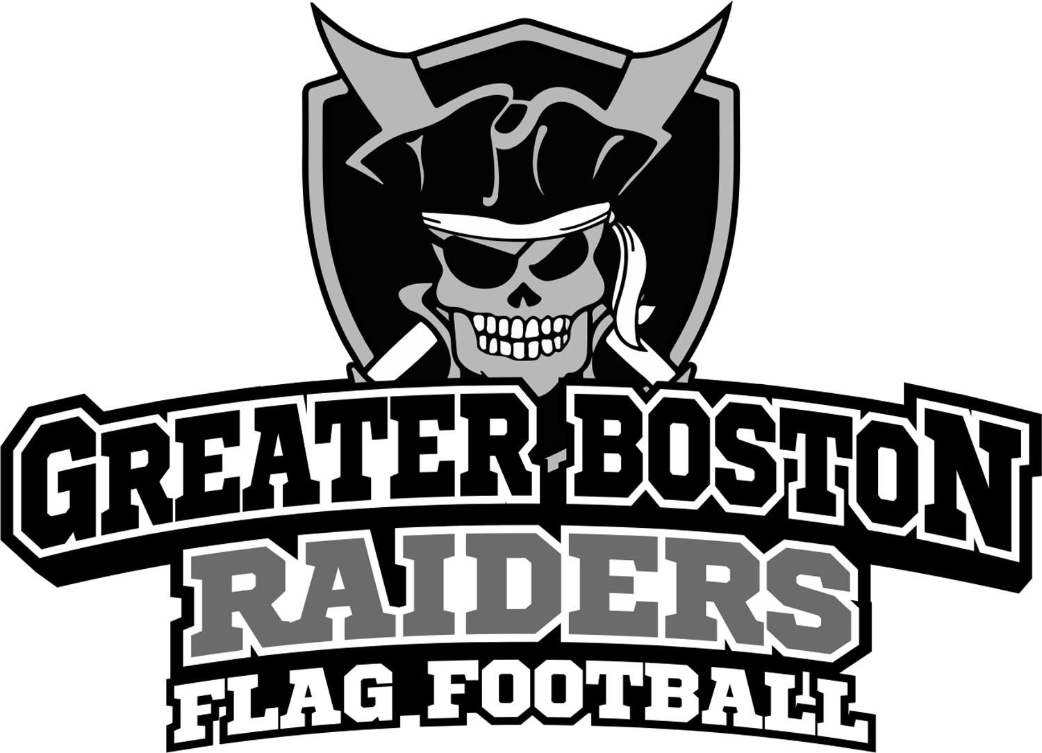 Greater Boston Raiders Flag Football Logo  HD Free Download