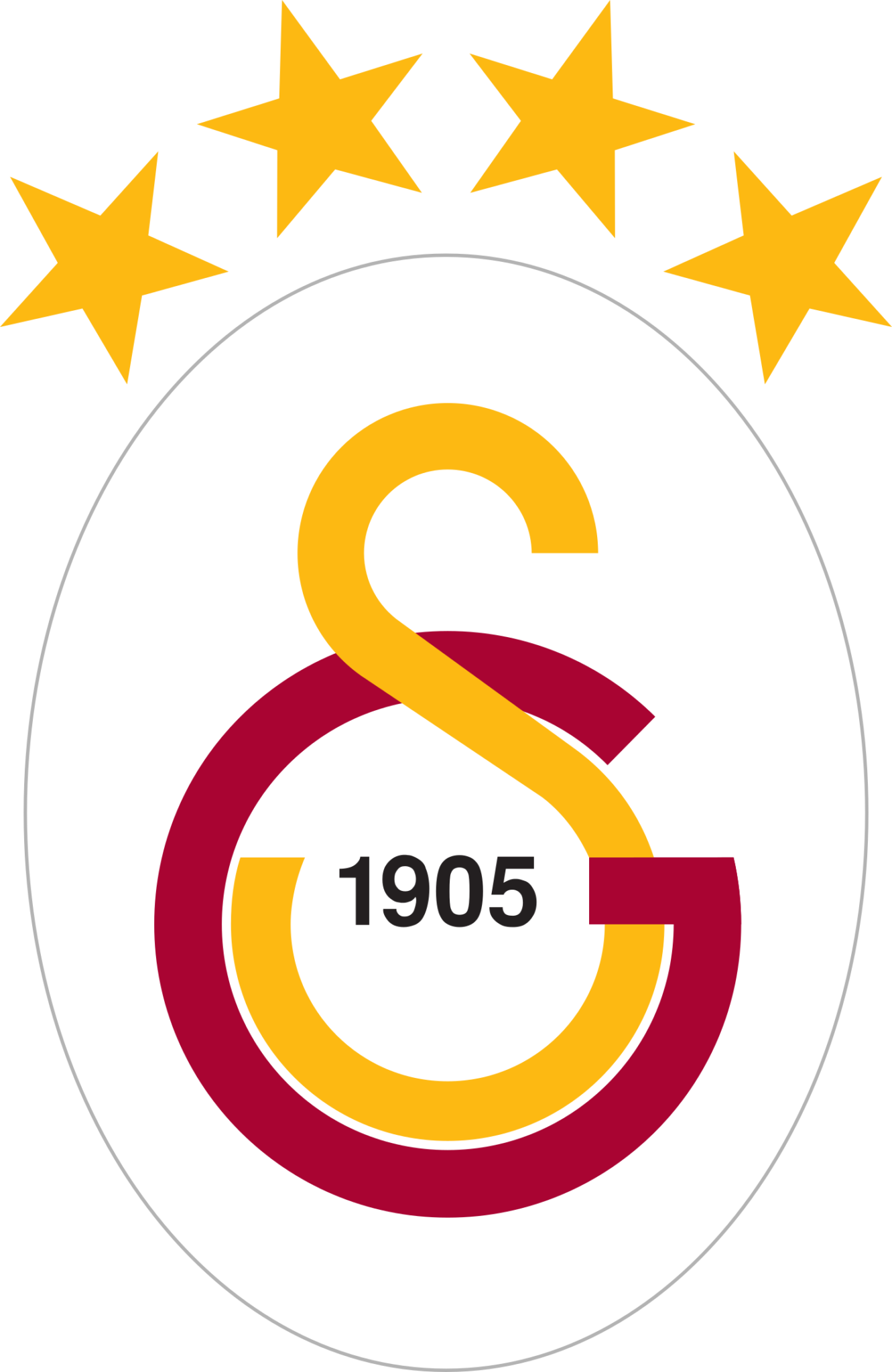 Gs Arma Sarı Yıldızlar 1905 Galatasaray Amblemi  HD Free Download