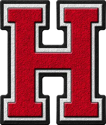 H Letter Presentation Alphabets Cardinal Varsity Letter  HD Free Download