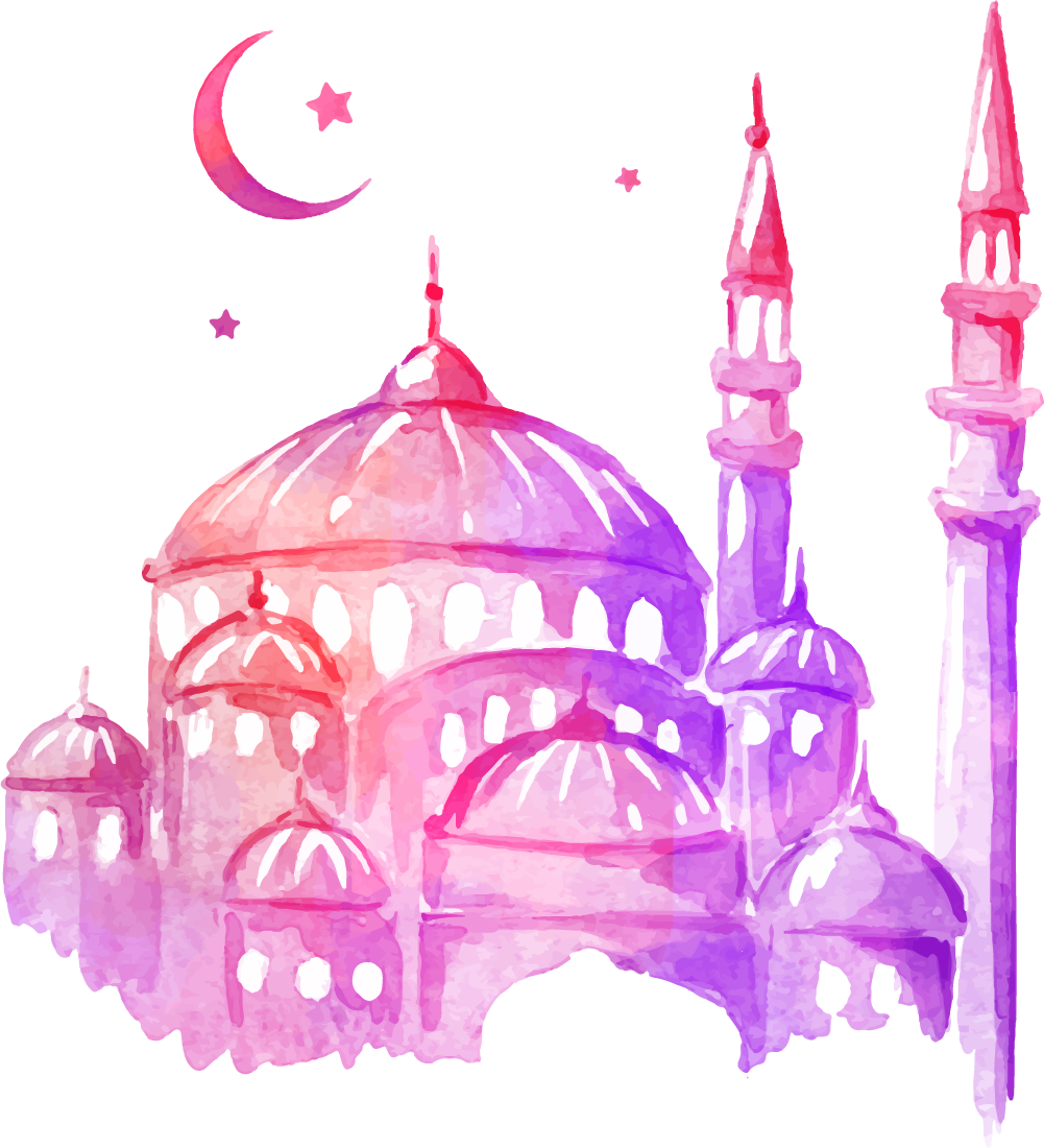Happy Eid Mubarak Mosque Design Drawing  HD Free Download
