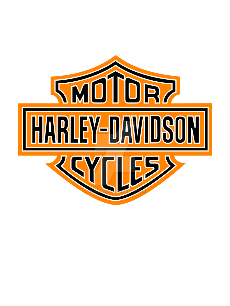 Harley Davidson Logo Black Orange And White PNG  HD Free Download