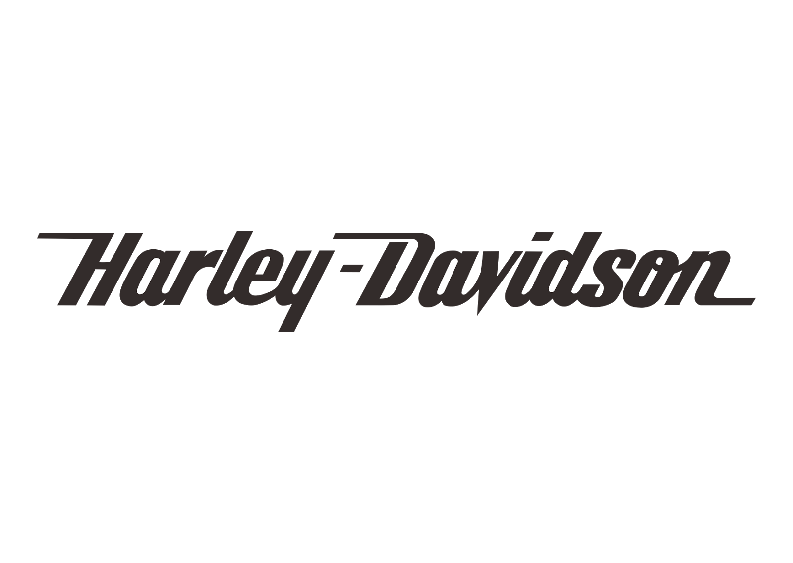 Harley Davidson Text PNG Logo Vector Black White  HD Free Download