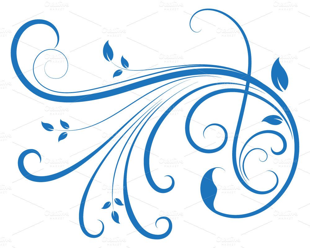 Swirl PNG Blue Transparent HD Free Download