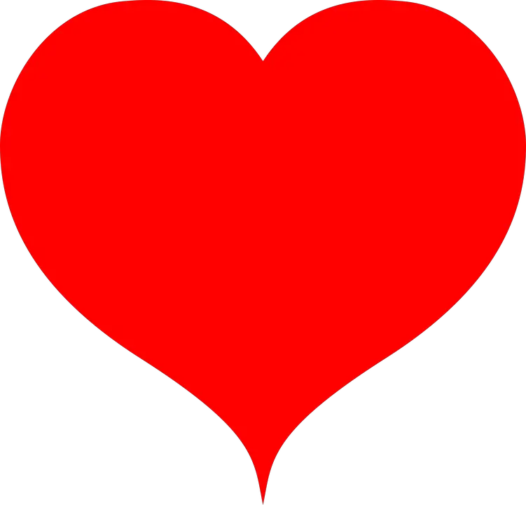 Heart Shape Red Vector Graphic  HD Free Download
