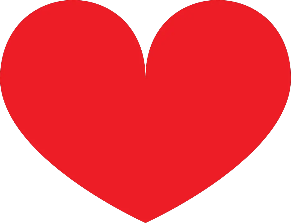 Heart Shape Valentine Vector Graphic   HD Free Download