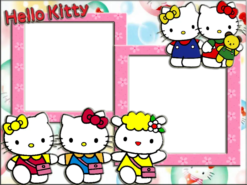 Hello Kitty Photo Frame Wallpapers High Quality  HD Free Download
