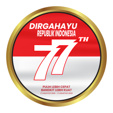 Hut Ri Ke 77 Merah Putih Vector PNG Dirgahayu Republik Indonesia 77 Th Logo PNG  HD Free Download