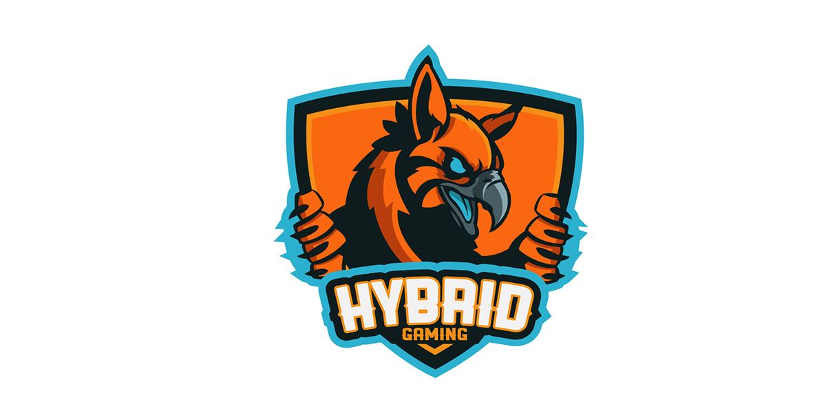 Hybrid Shield Gaming Mascot Logo  HD Free Download