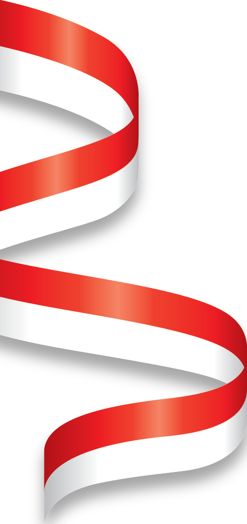 Indonesia Ribbon Banner Flag  HD Free Download