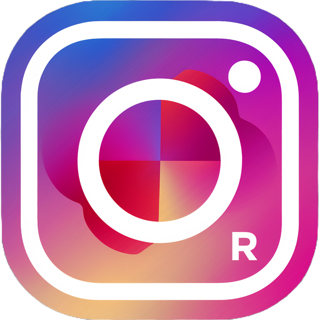 Modern Instagram Logo With R Mark PNG  HD Free Download