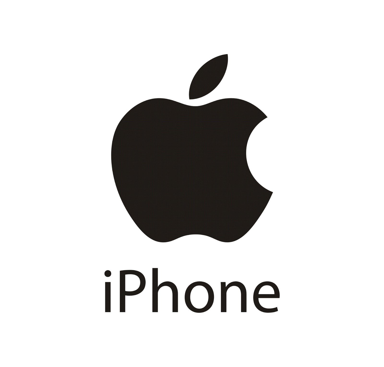 Black Iphone Transparent Logo  HD Free Download