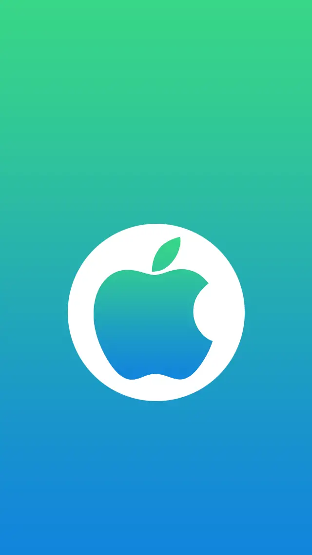 Iphone Symbol On Greend And Blue Background HD Free Download