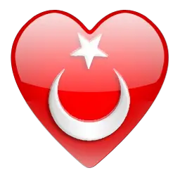 Kalpli Türk Bayrağı Resmi Hearts Of Turkish Flag Picture  HD Free Download