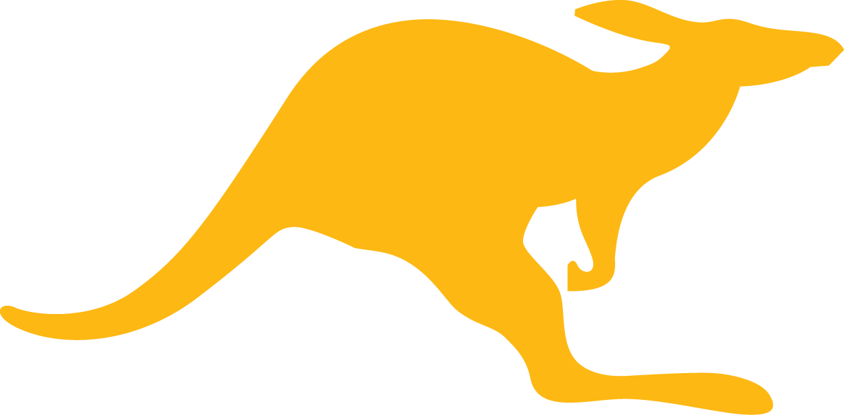 Kangaroo Silhouette Orange  HD Free Download