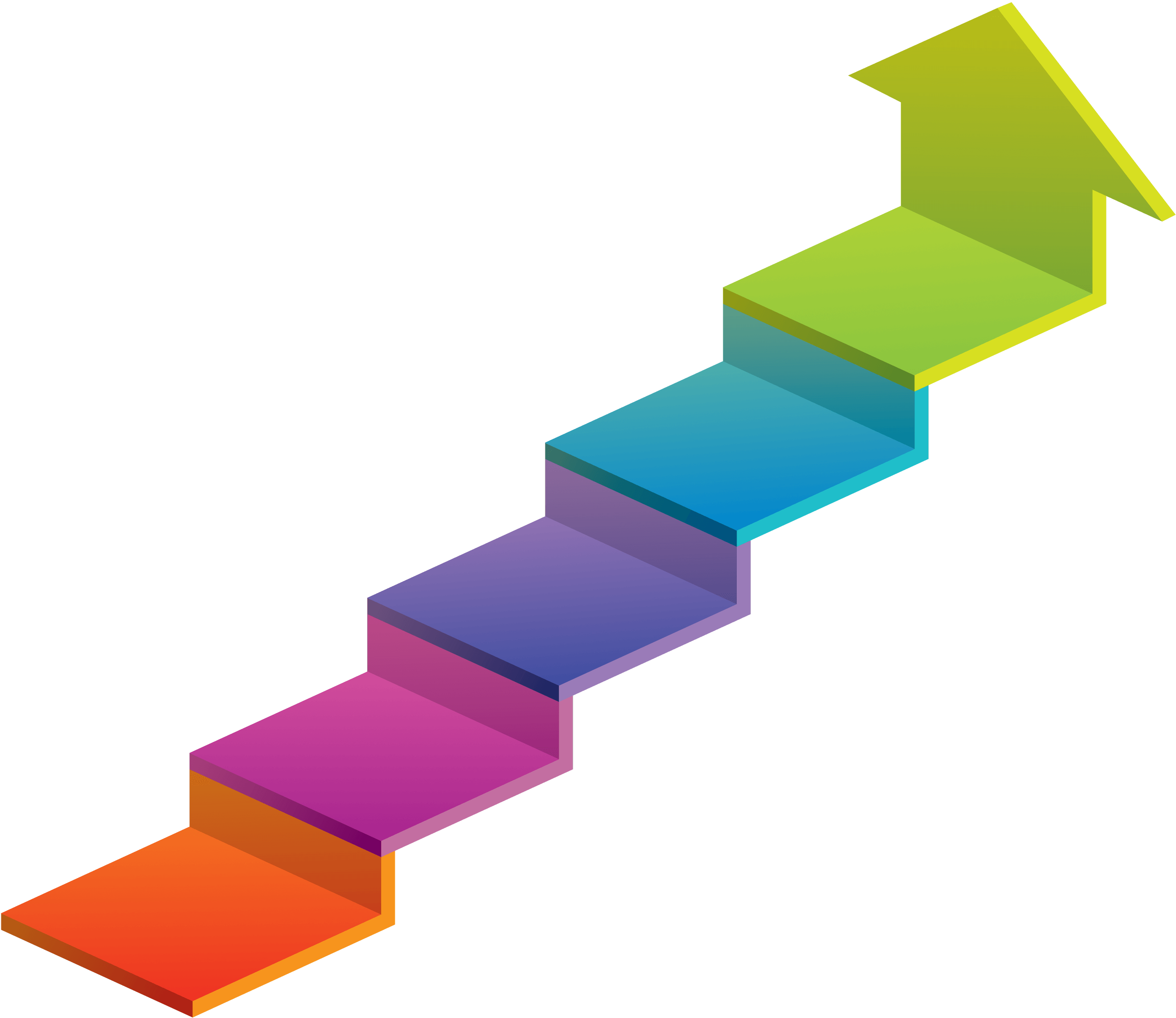 Colorful Ladder With Up Arrow PNG  HD Free Download