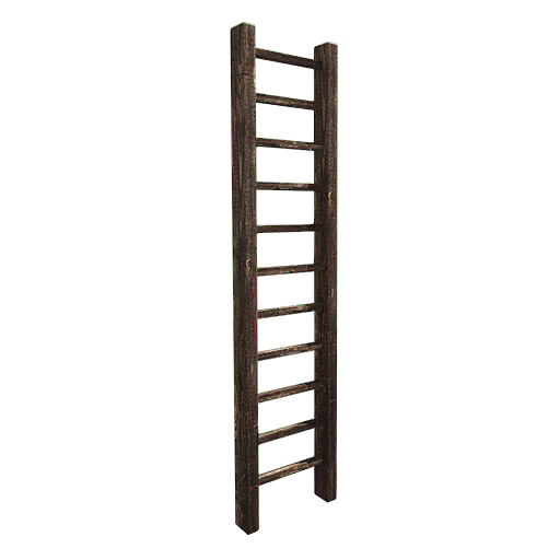 Dark Wooden Ladder Leaning Against The Wall PNG  HD Free Download