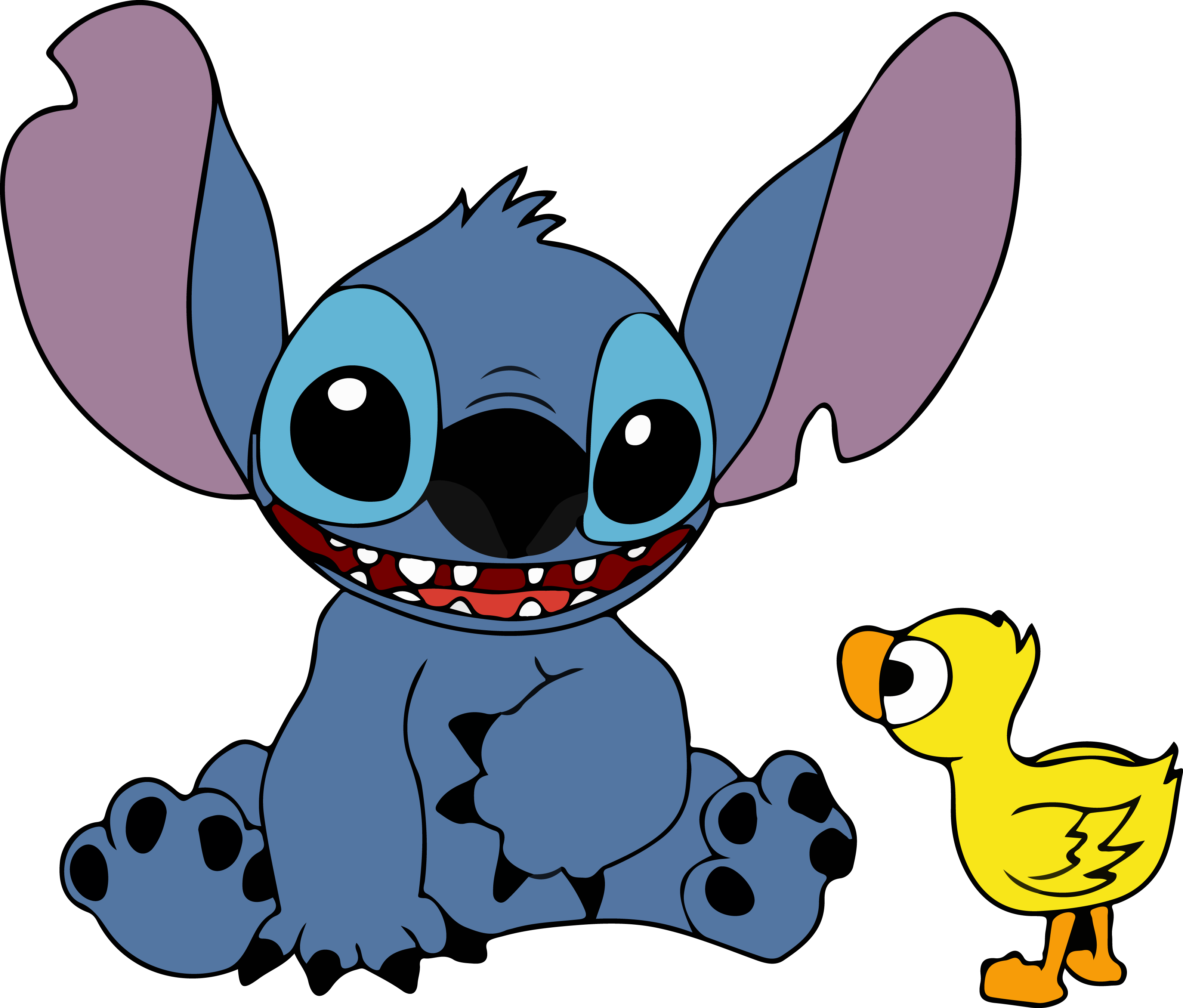 Stitch With Yellow Chick PNG Transparent  HD Free Download