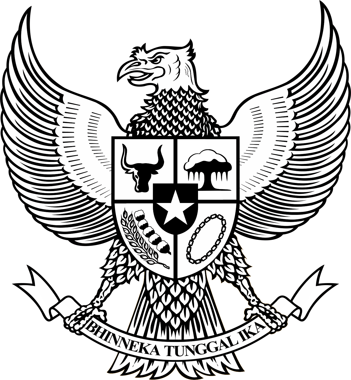 Logo Garuda Pancasila Hitam Putih Logo  HD Free Download