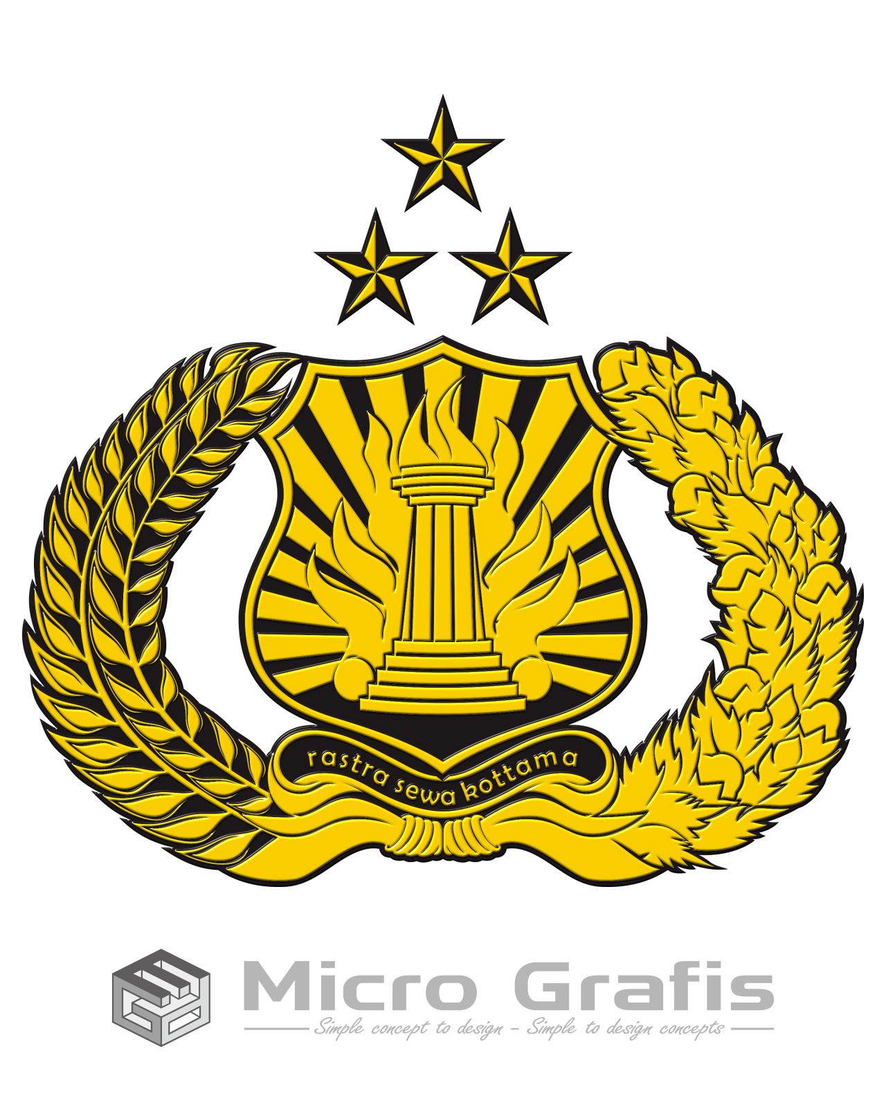 Logo Koperasi Micro Grafis Logo Tribrata Format Cdr  HD Free Download