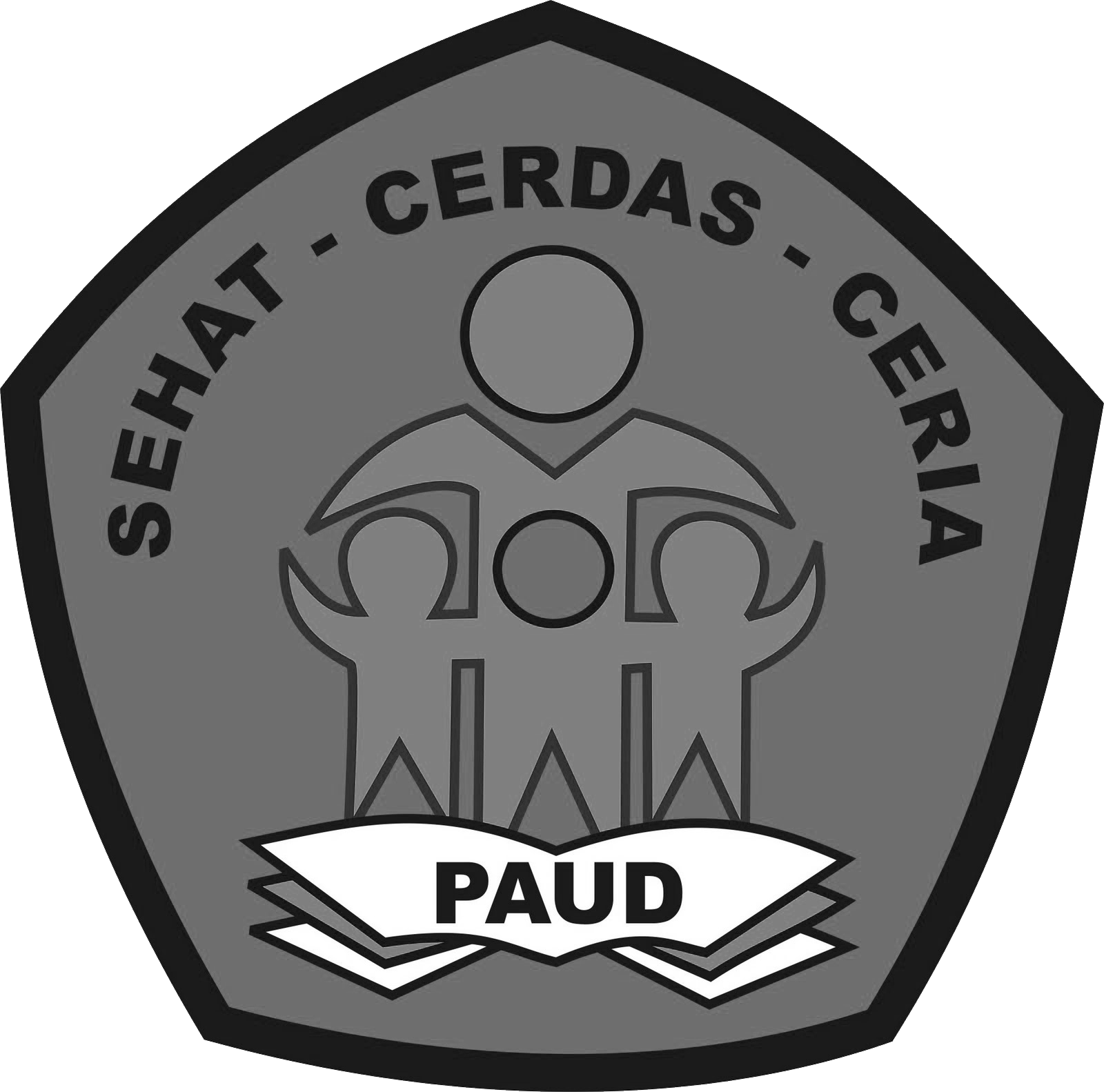 Logo Paud Format PNG Berwarna Hitam Putih Grafis Media  HD Free Download