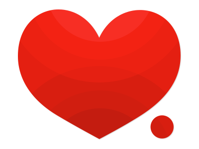 Red Heart With Red Dot PNG  HD Free Download