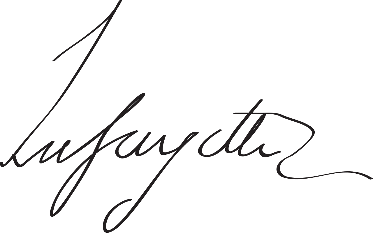 Marquis De La Fayette Signature  HD Free Download