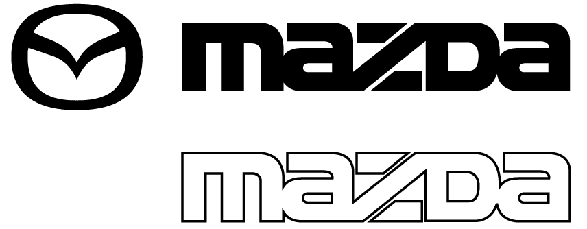 Black Mazda Text And Logo PNG  HD Free Download