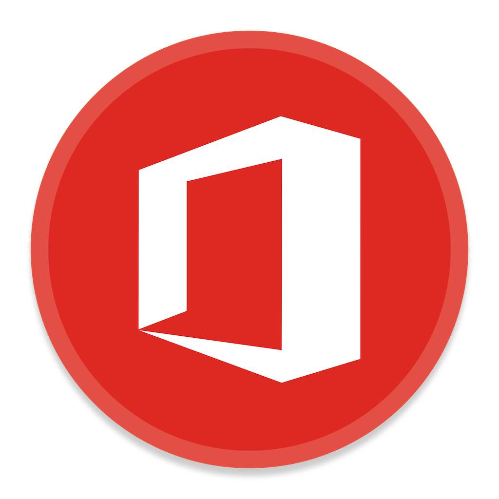 Microsoft Office Button Red PNG Logo  HD Free Download