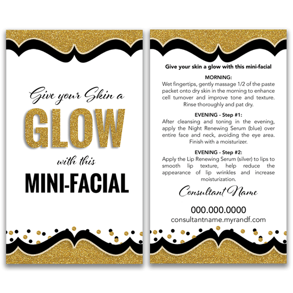 Mini Facial Glow Card Gold Black White Rodan And Fields PNG Logo  HD Free Download