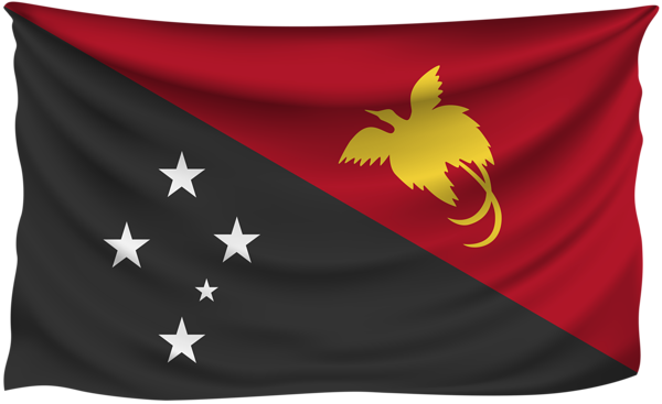 National Flag Papua New Guinea Wrinkled Flag  HD Free Download