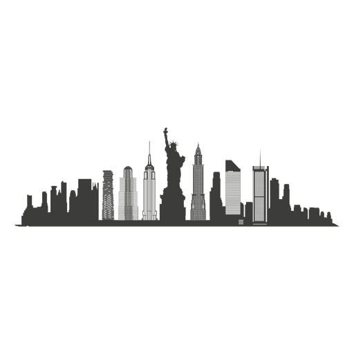 New York Skyline Silhouette Transparent PNG  HD Free Download