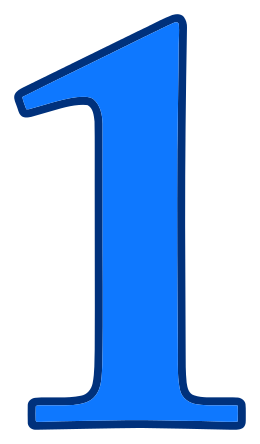 Number 1 Blue Signs Symbol Alphabets Numbers Color  HD Free Download